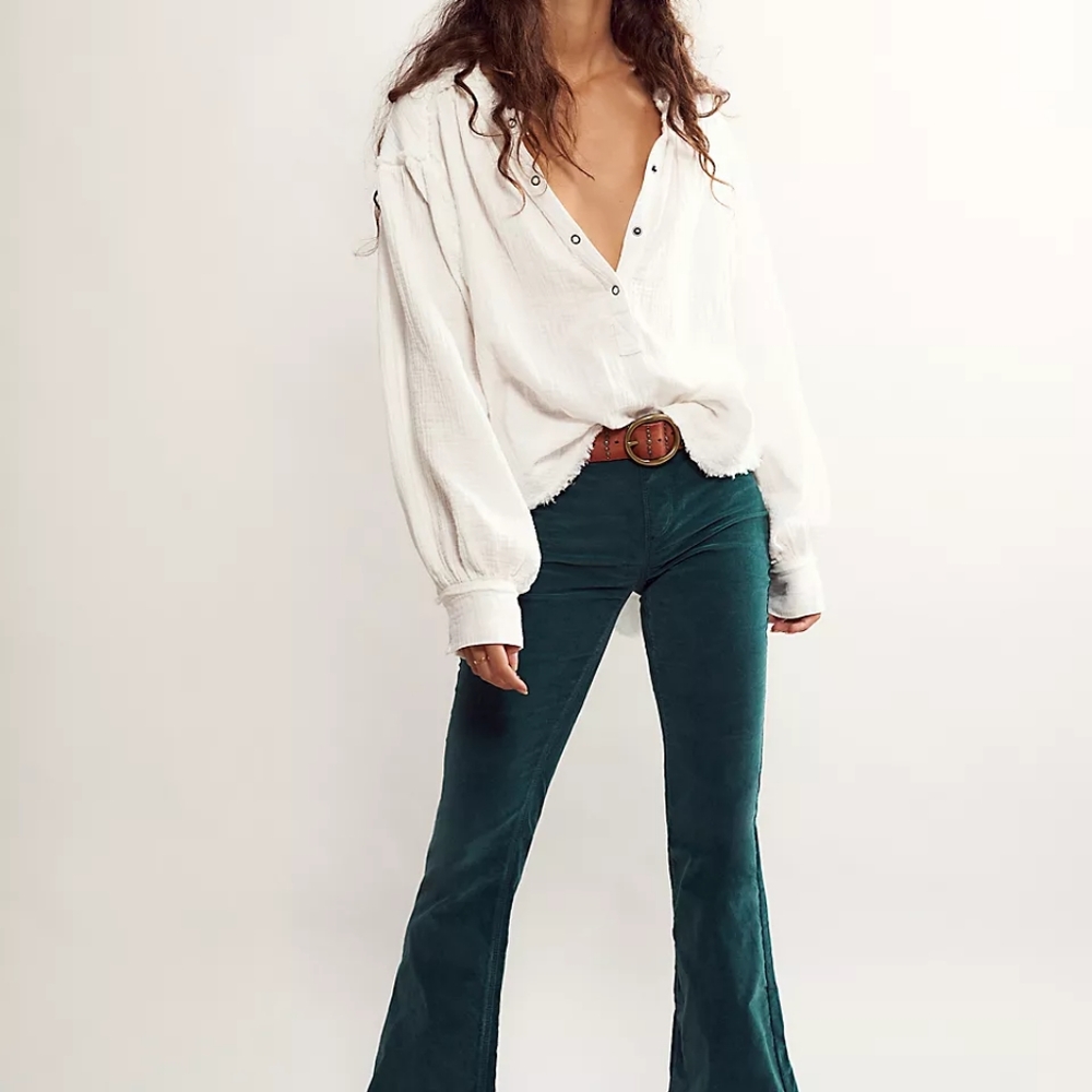 Free People Velvet Pull on Flares